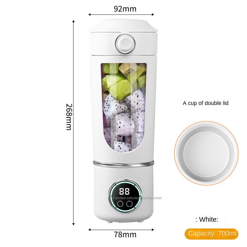 Portable Juicer USB Charging for Fresh Smoothies white English version