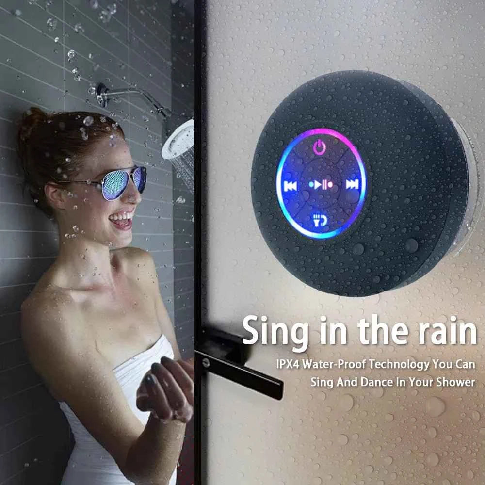 Portable Bluetooth Speaker - Waterproof & Suction Cup Design for Outdoor Fun