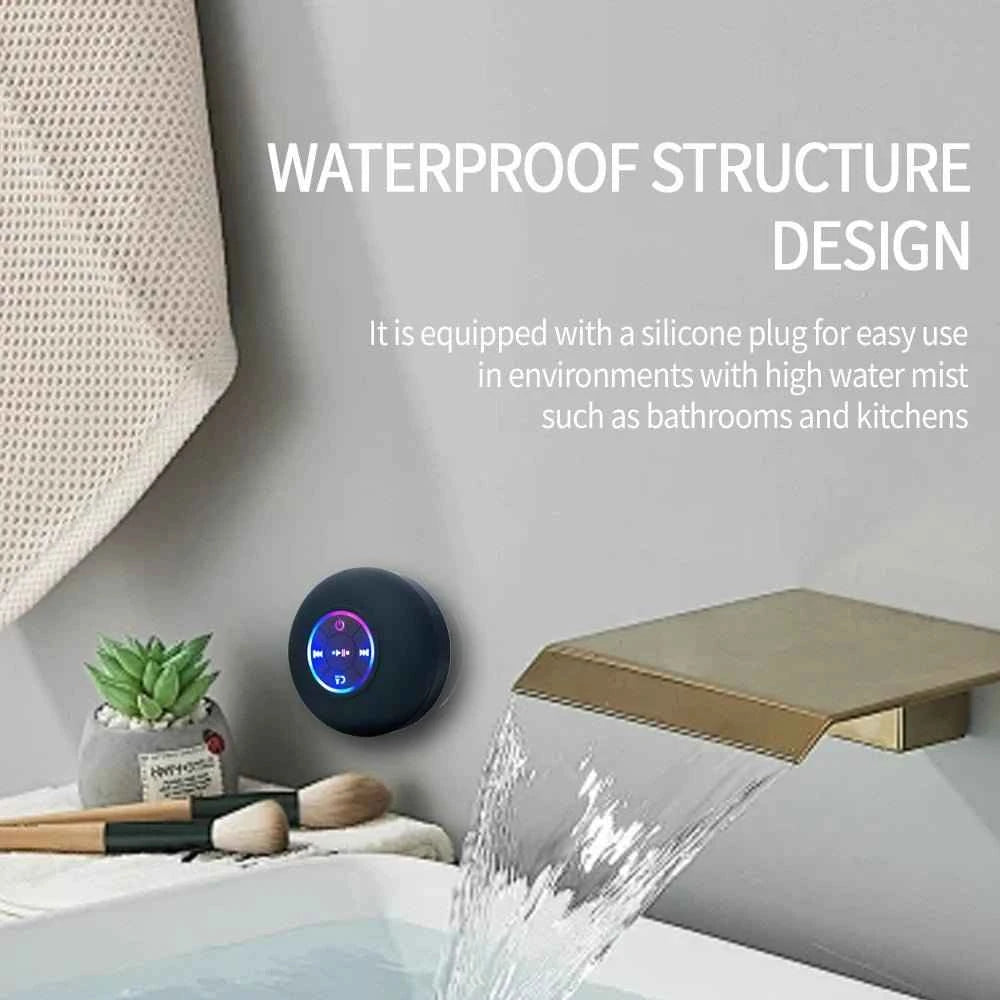 Portable Bluetooth Speaker - Waterproof & Suction Cup Design for Outdoor Fun