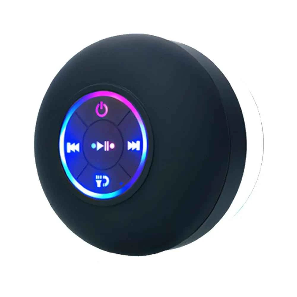Portable Bluetooth Speaker - Waterproof & Suction Cup Design for Outdoor Fun black Speaker