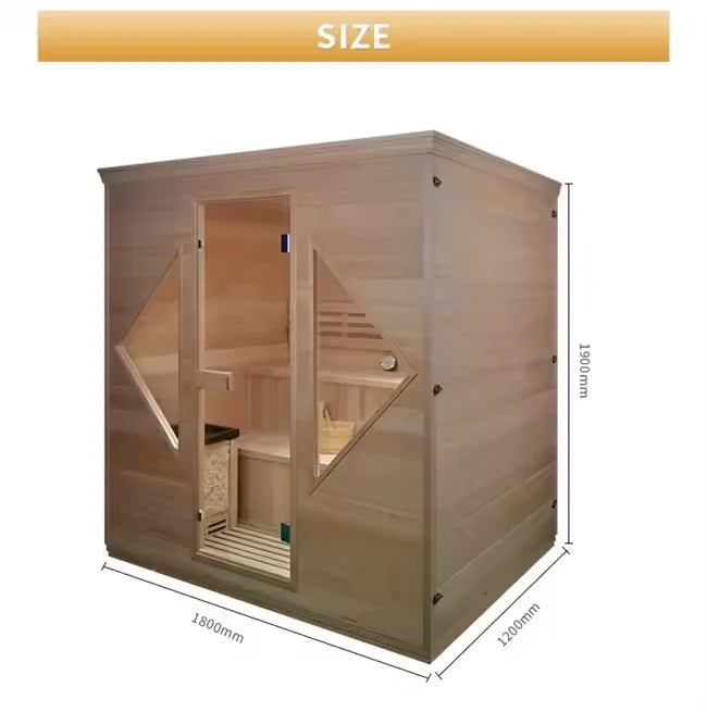 Premium Red Cedar 3 Person Sauna