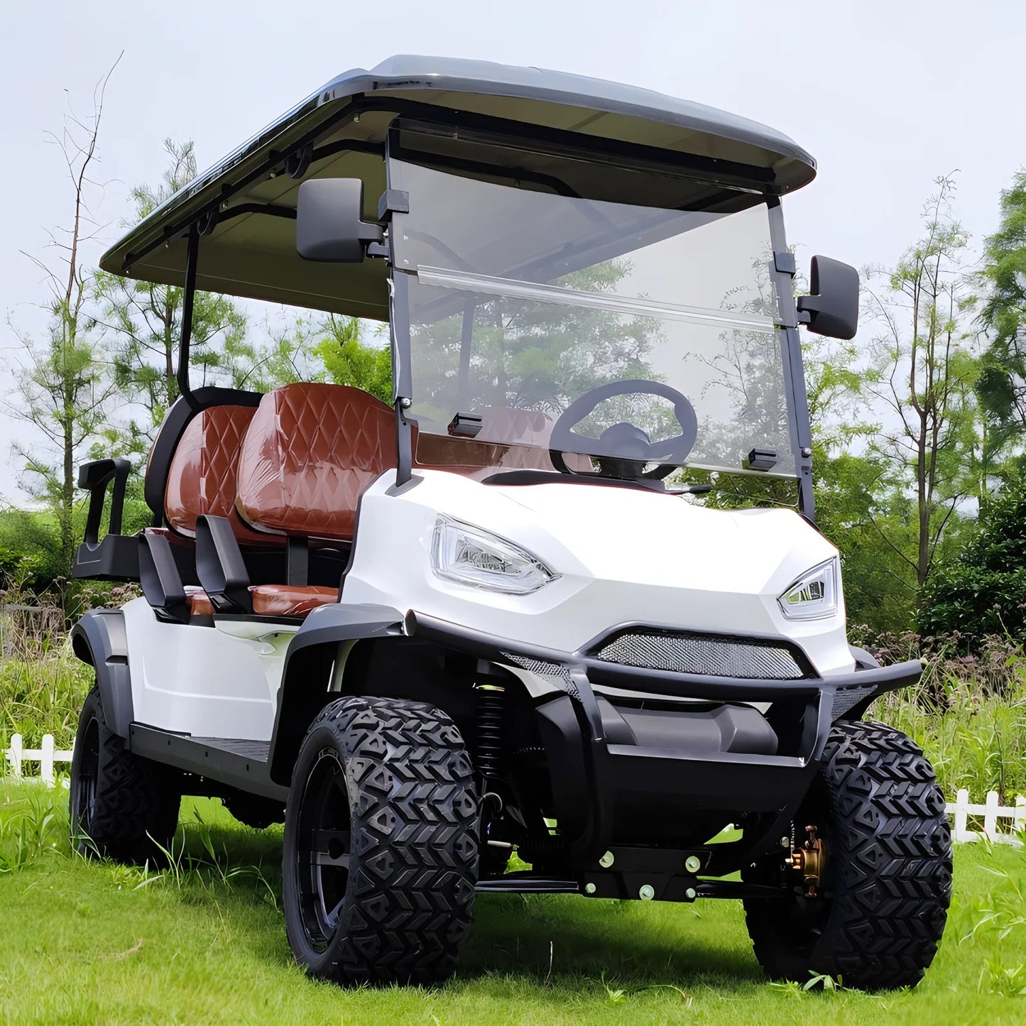 UltraLux Solar-Powered Electric Golf Cart - Multi-Purpose for Beach, Farm & Hunting - Eco-Friendly