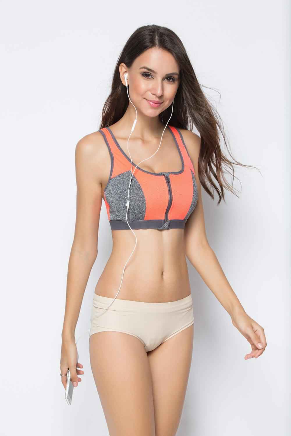 High-Impact Push-Up Sports Bra for Women - Top-Rated Fitness & Yoga Essential Fluorescence Red