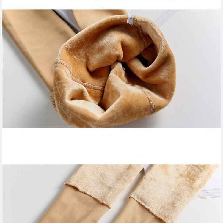 organic Thick Plush Leggings for Women - Winter Insulated