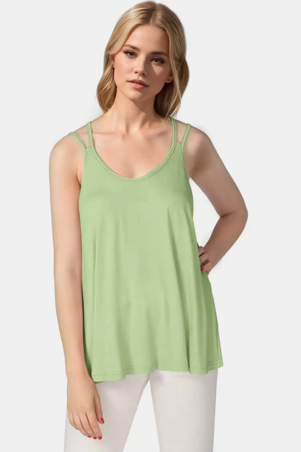 Double Spaghetti Strap Top in Sunny Yellow