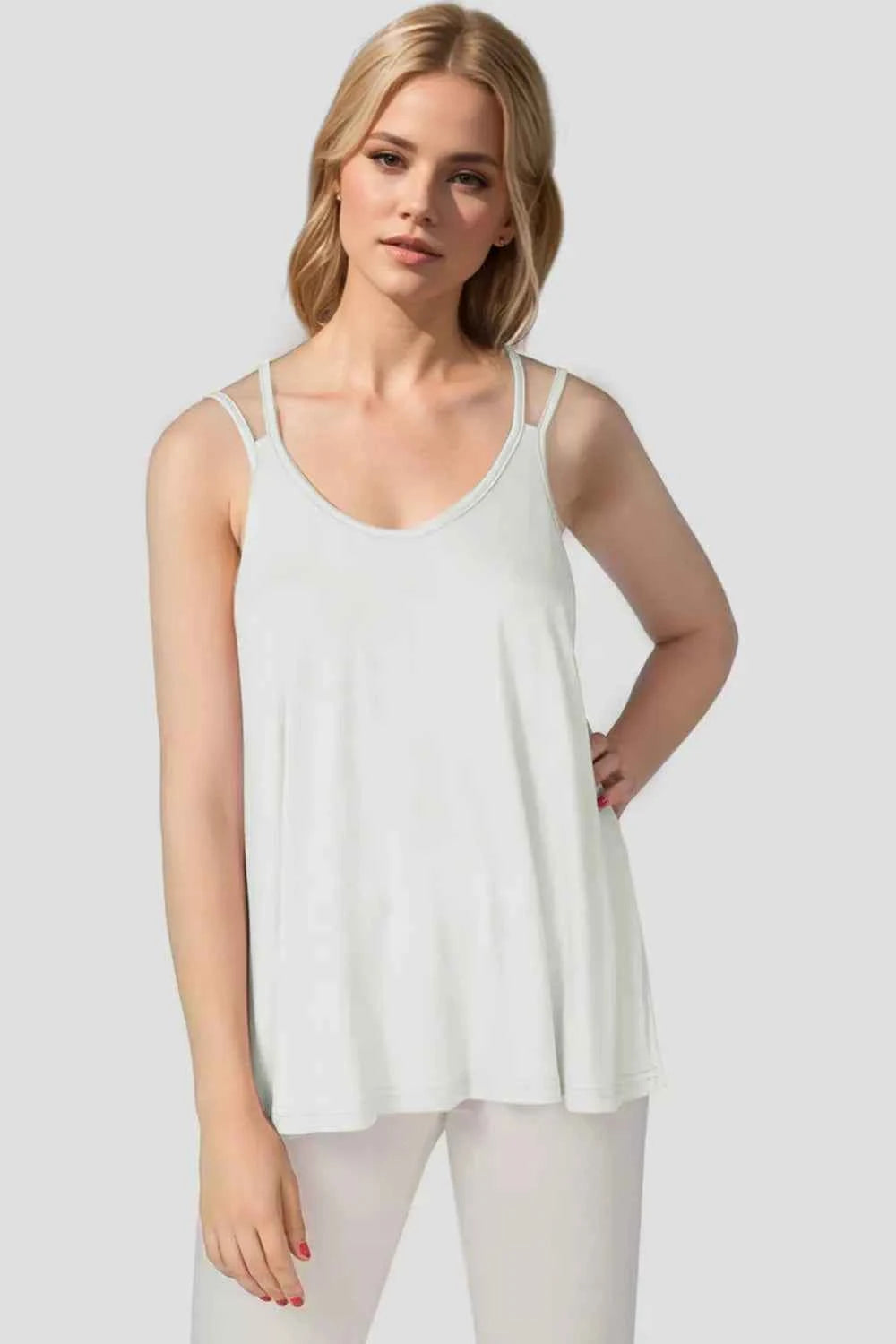 Double Spaghetti Strap Top in Sunny Yellow Ivory