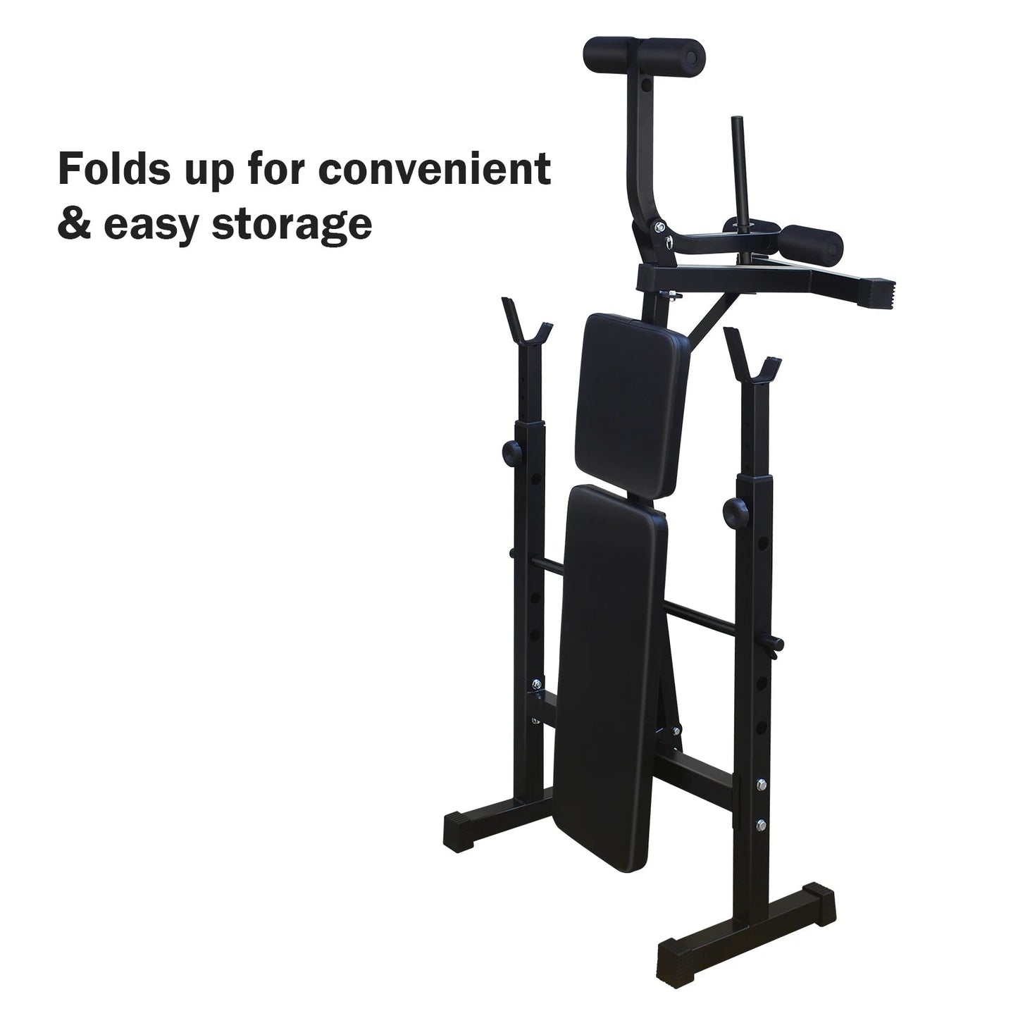 Weight Bench Press Set with Squat Rack and Bench Strength Training For Home Gym Full-Body Workout Fitness Equipment