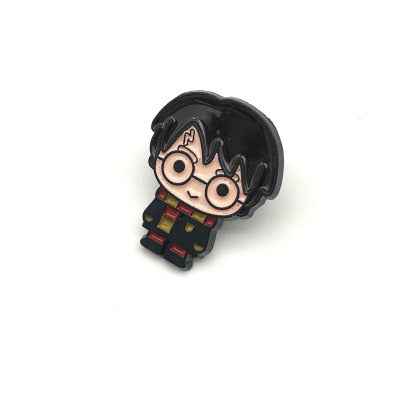 Cute wizard brooches for hats featuring a cartoon character with glasses and a wizard robe