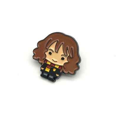 Cute wizard brooches for hats featuring a charming character with curly hair in a wizard outfit