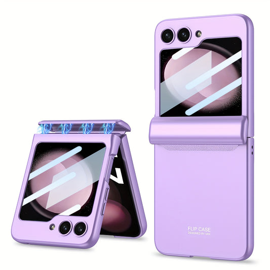 Samsung ZFlip5 Solid Color Magnetic Hinge Case - Full Coverage, Rugged Drop Protection, Smooth Folding Design - Perfect for Galaxy Z Flip 5