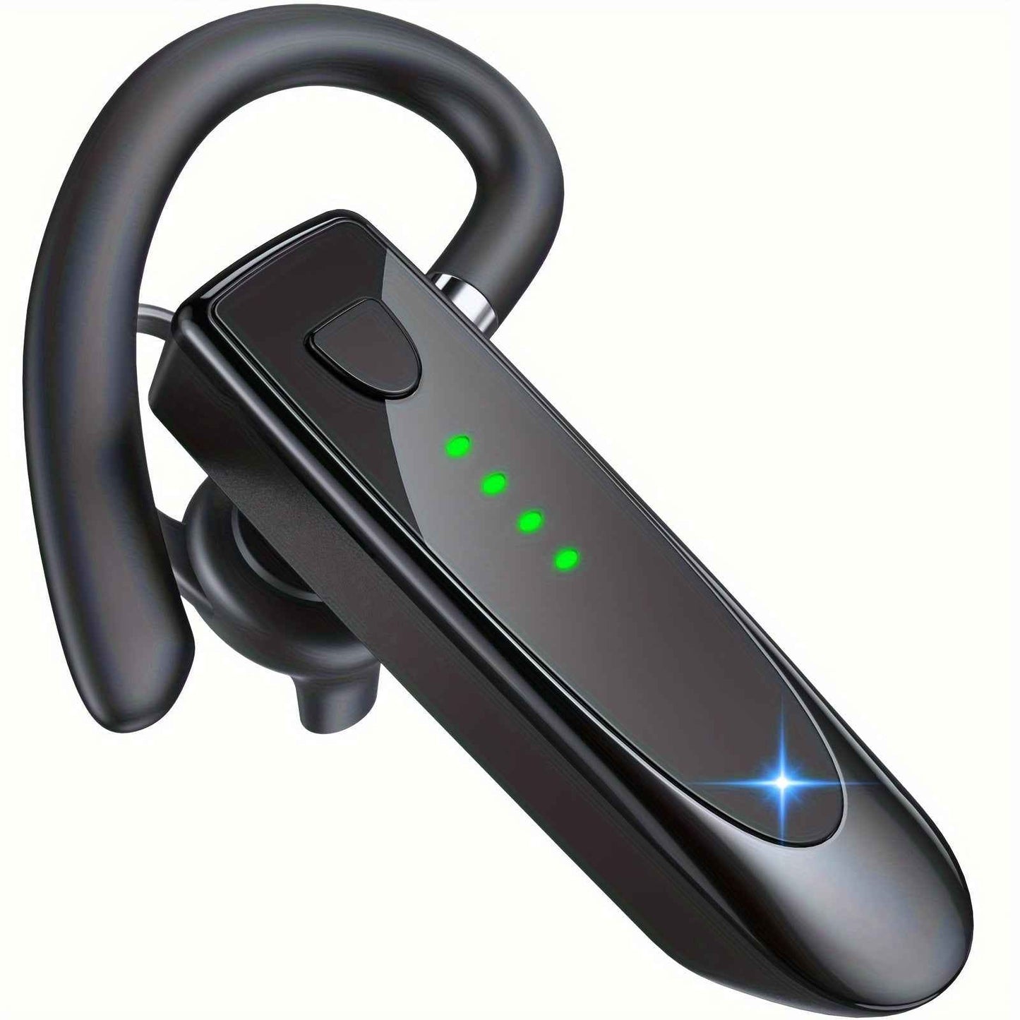 Wireless Earpiece V5.3 Wireless Handsfree Headset with Microphone 29Hrs Playback Headset 180 Hrs Standby Time for iPhone Android Samsung Laptop Trucker Driver (Black)
