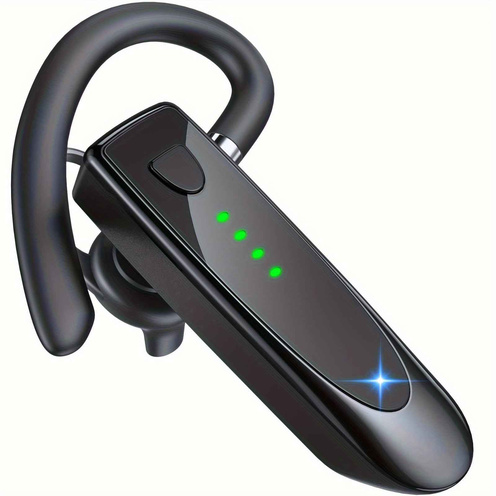 Wireless Earpiece V5.3 Wireless Handsfree Headset with Microphone 29Hrs Playback Headset 180 Hrs Standby Time for iPhone Android Samsung Laptop Trucker Driver (Black)