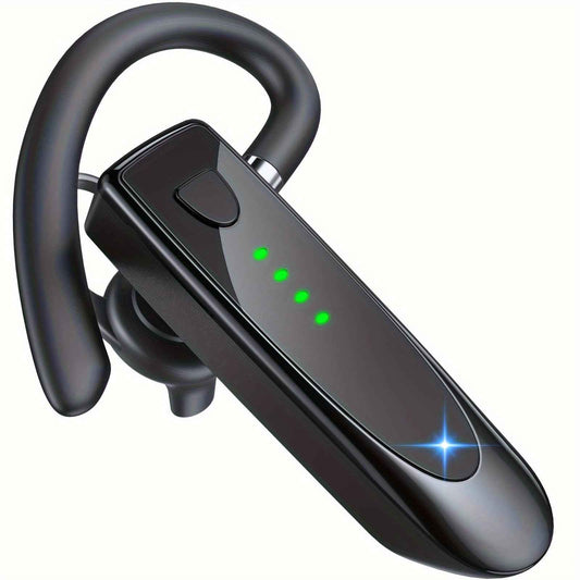 Wireless Earpiece V5.3 Wireless Handsfree Headset with Microphone 29Hrs Playback Headset 180 Hrs Standby Time for iPhone Android Samsung Laptop Trucker Driver (Black)