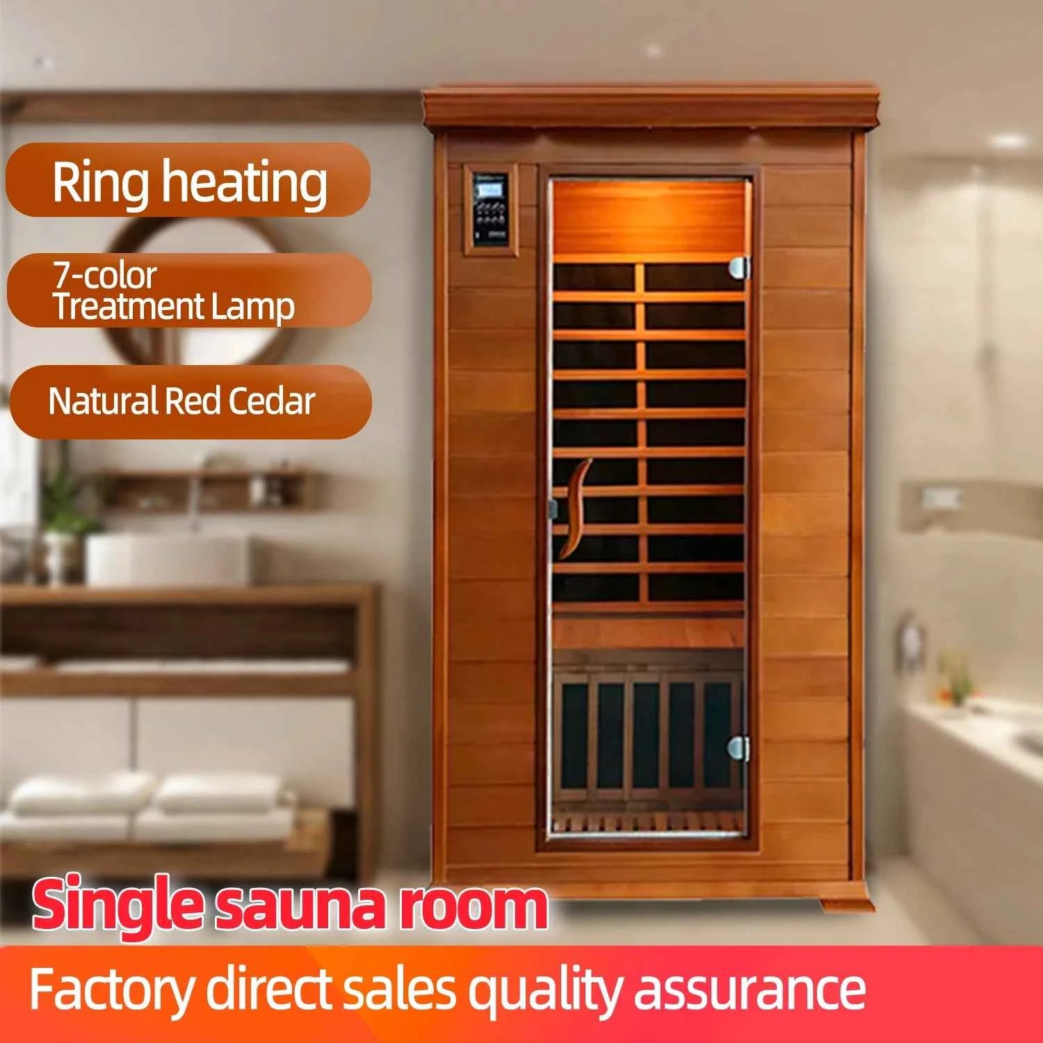 1 - Person Infrared Sauna with 7 - Color Treatment Lamp - Classical Wearable