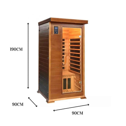 1 - Person Infrared Sauna with 7 - Color Treatment Lamp - Classical Wearable