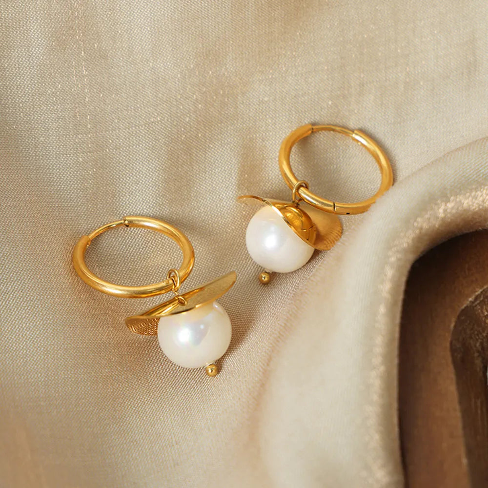 Dazzling 18K Gold-Plated Bead Dangle Earrings - Top-Rated Customer Favorite