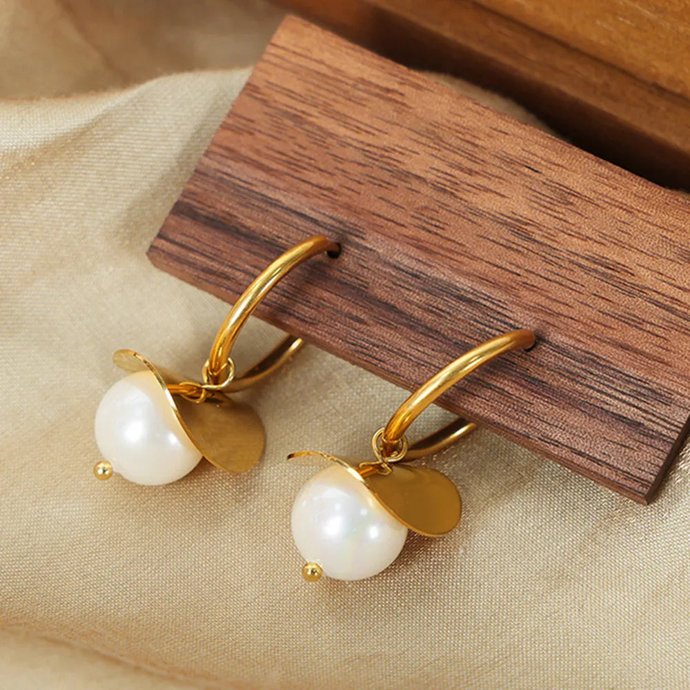 Dazzling 18K Gold-Plated Bead Dangle Earrings - Top-Rated Customer Favorite