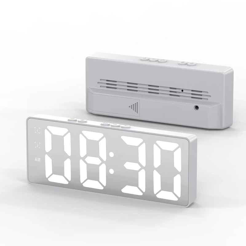 Dual-Purpose Digital Clock | Voice-Activated Temperature Clock - My Store White
