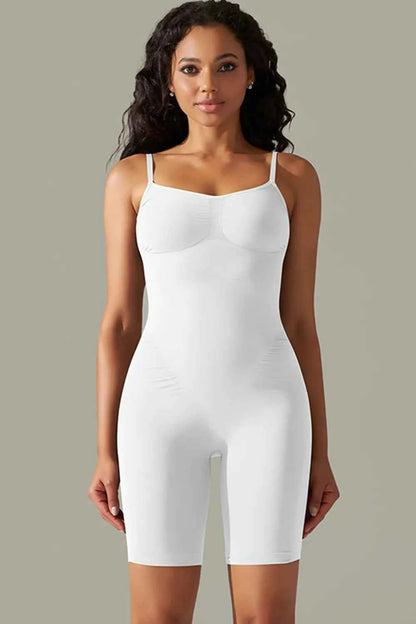 Spaghetti Strap Active Romper White