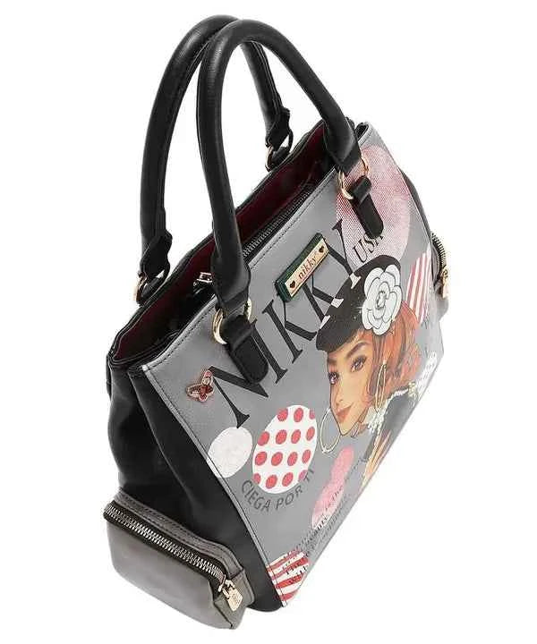 Nicole Lee USA Eco-Leather Handbag with Side Pockets