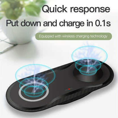 2-in-1 Wireless Charging Pad for Phone & Watch - Premium Tech Accessory