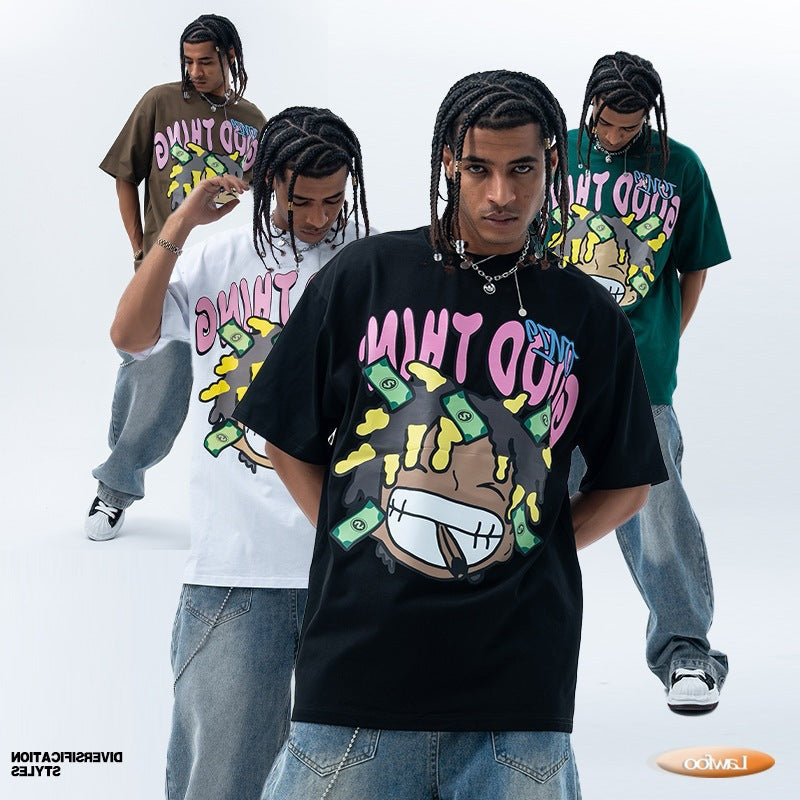 Signature Men's Full Size Button Detail Short Sleeve Polo Plus Size