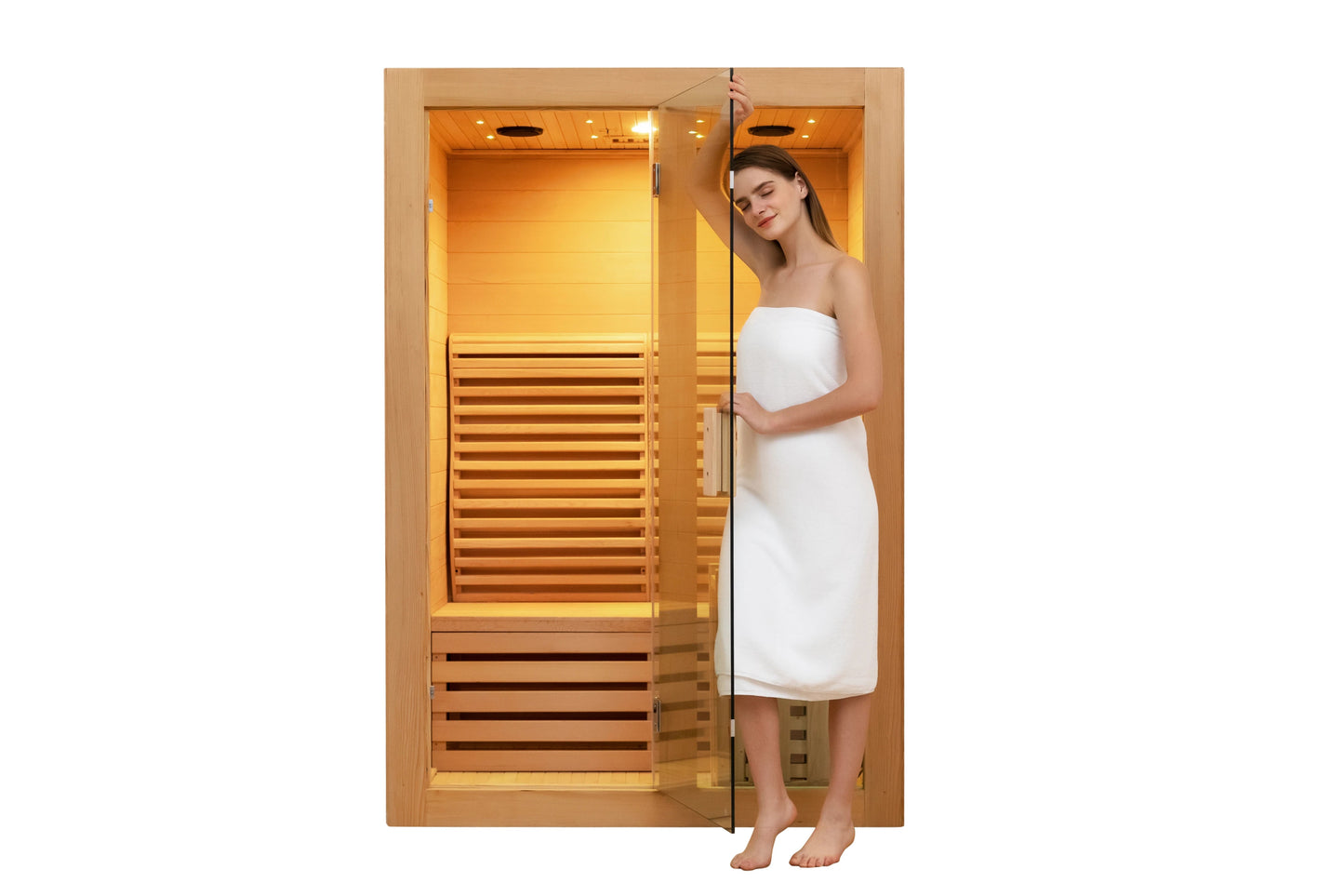 2025 Modern 2-Person Wood Sauna Room with Stove - Top-Rated Indoor/Outdoor Relaxation