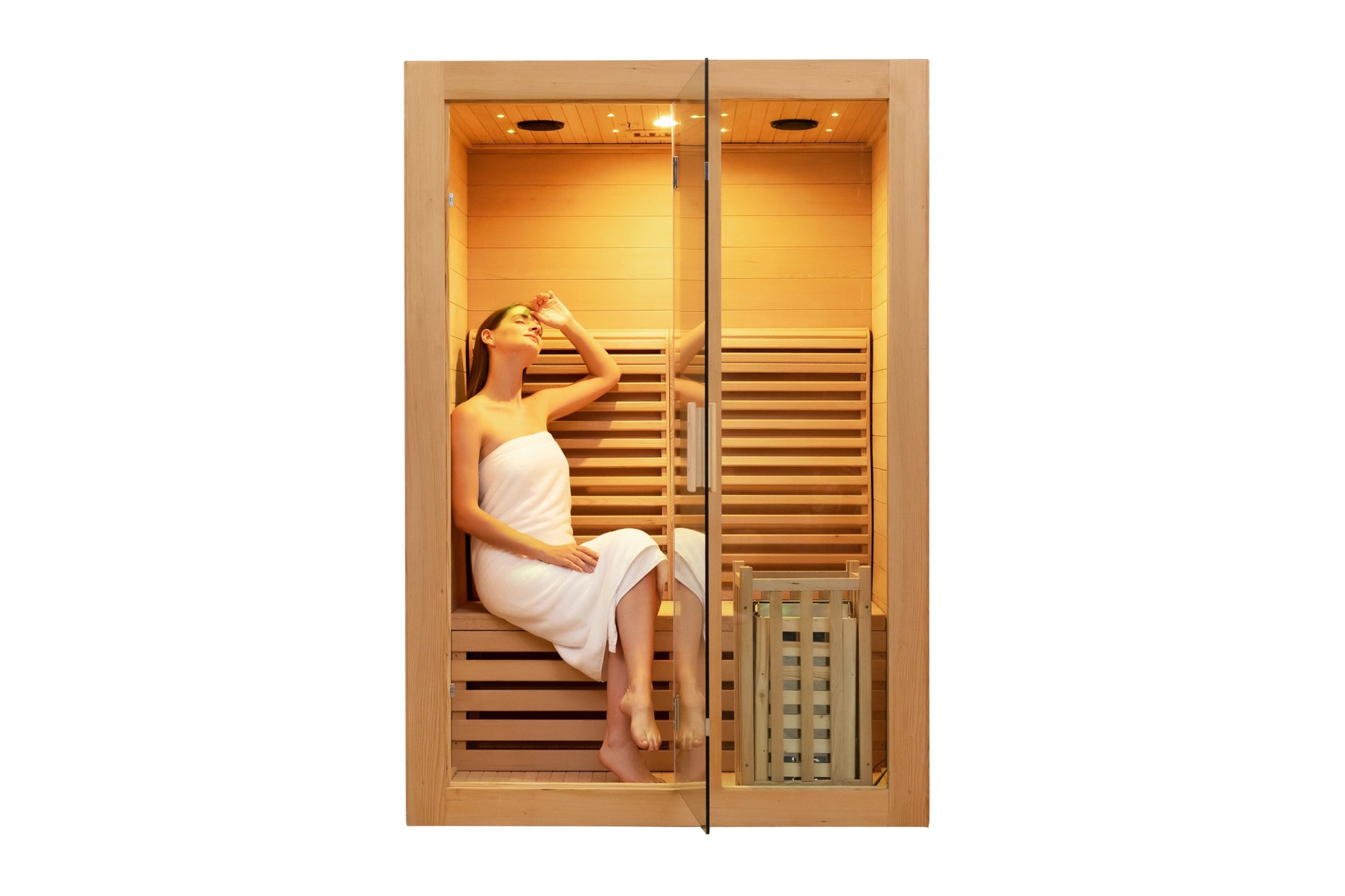 2025 Modern 2-Person Wood Sauna Room with Stove - Top-Rated Indoor/Outdoor Relaxation