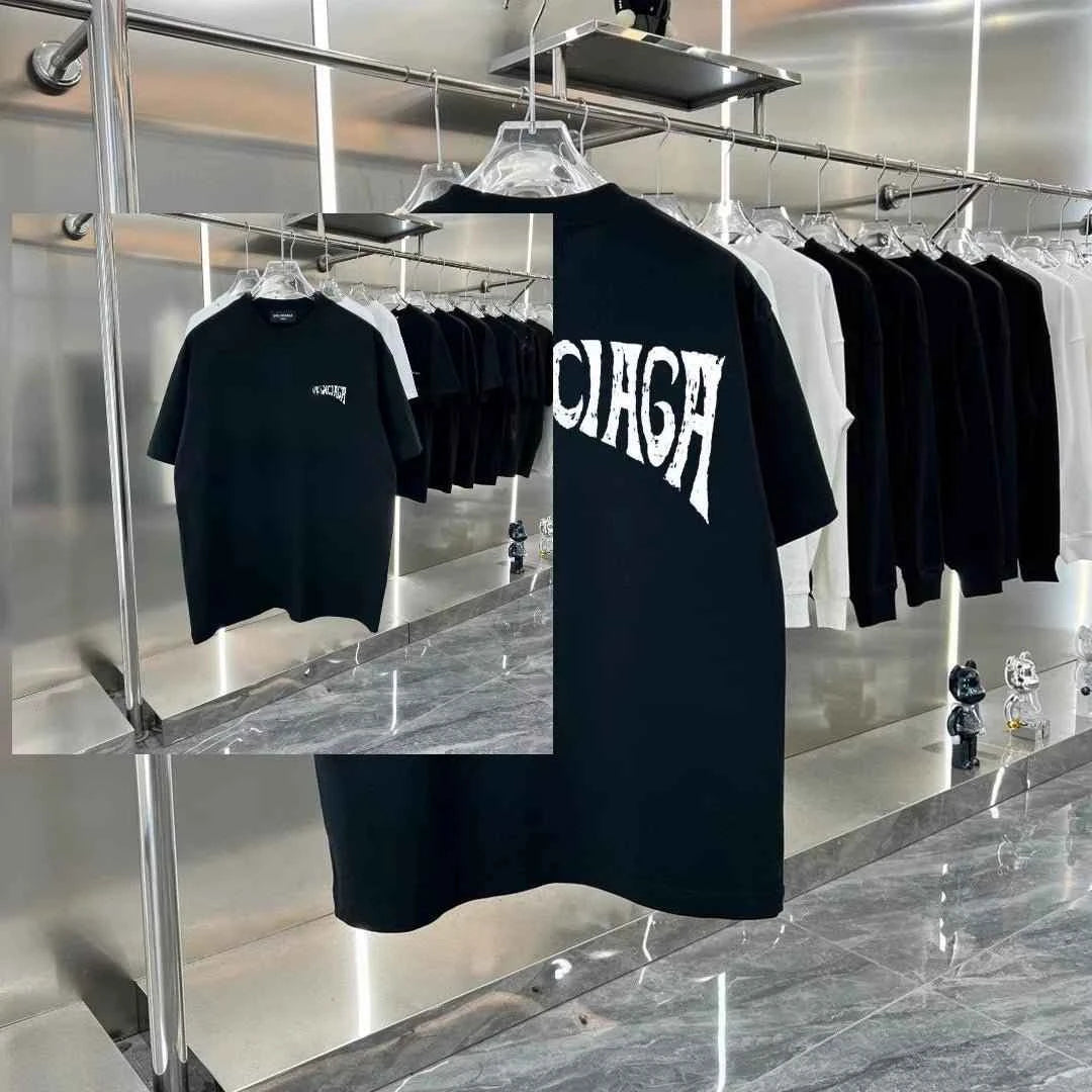 Signature Mens Black Cotton Graphic Tee Size Selection