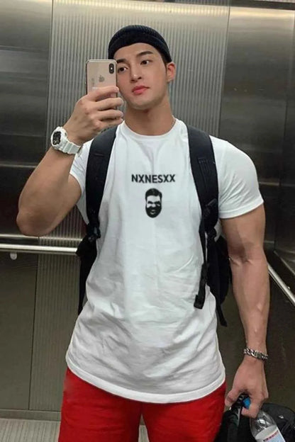Men's Plus Size Round Neck Short Sleeve T-Shirt