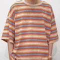 Signature Striped Notched Short Sleeve Shirt