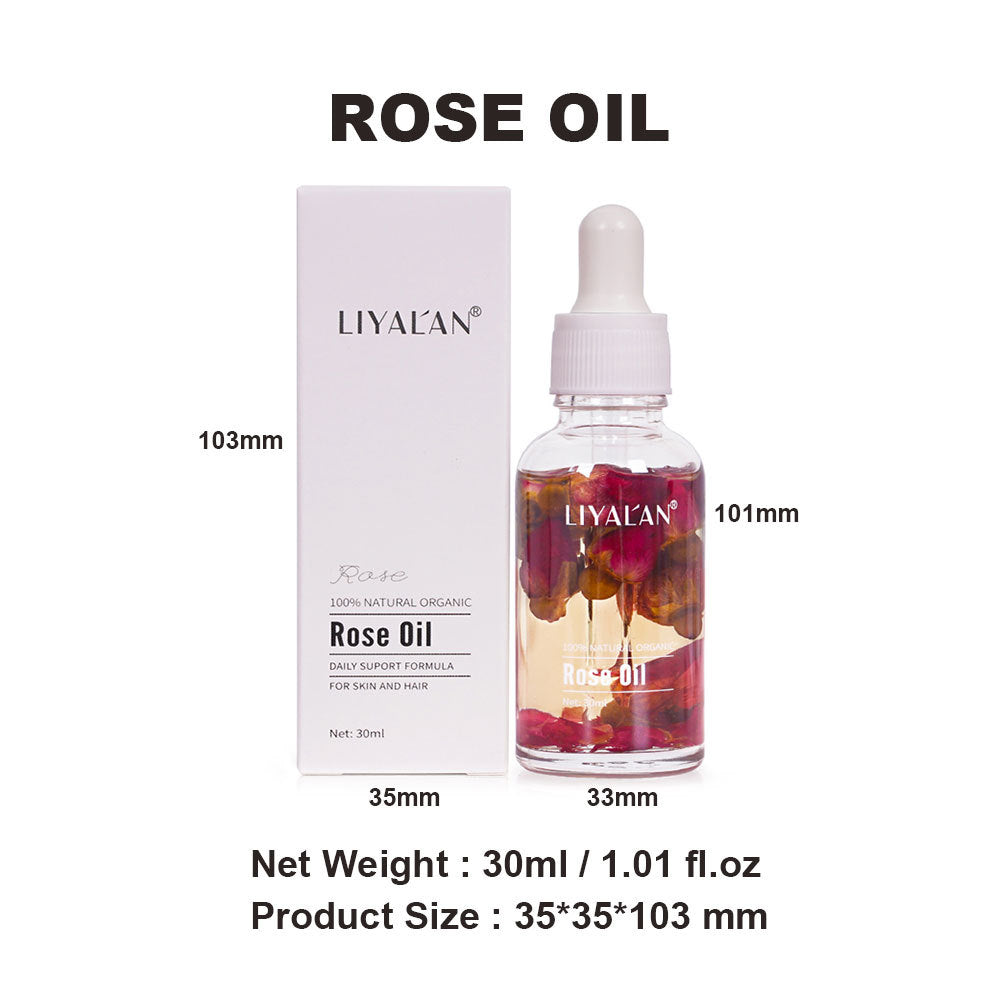 30ml Rose Oil - Hydrating Essential Oil for Face, Body & Hair - Top-Rated Customer Favorite