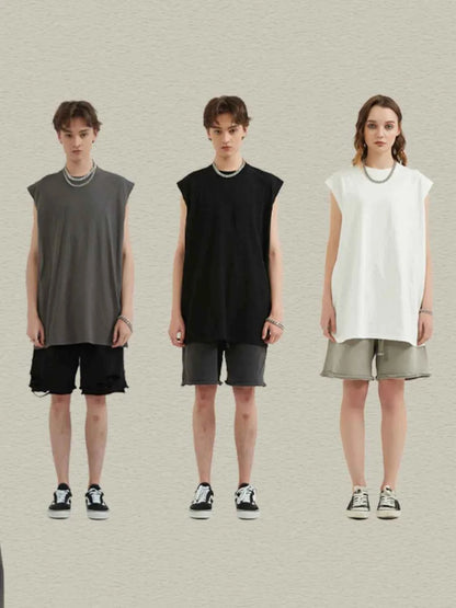 Men's Solid Color Round Neck Tank