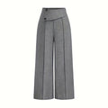 Signature Elegant Essentials High Waist Wide Leg Pants - Top-Rated Office Fashion