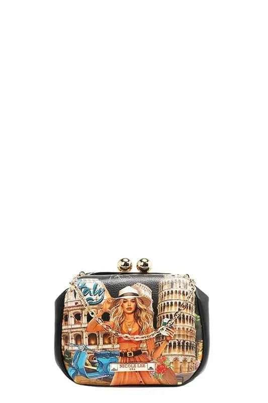 Nicole Lee USA Kiss-Lock Crossbody Mini Bag