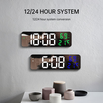 Digital Wall Clock - 9 Inch, USB Plug-in, LED Display - Perfect for Home or Office