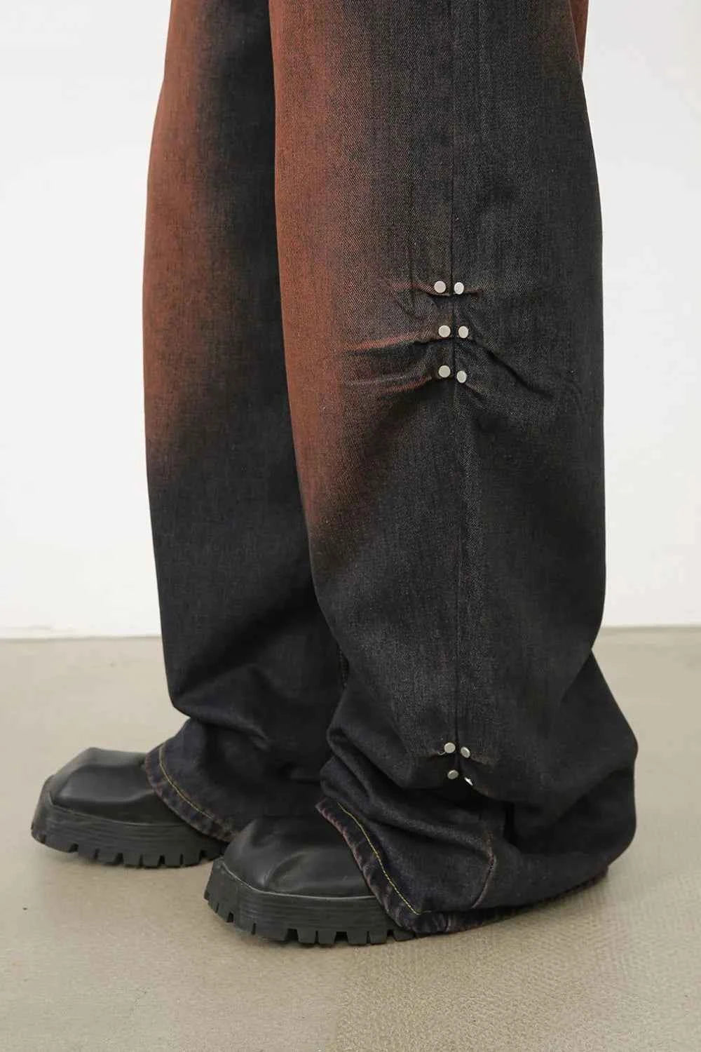 Men's Wasteland Style Wide Leg Jeans