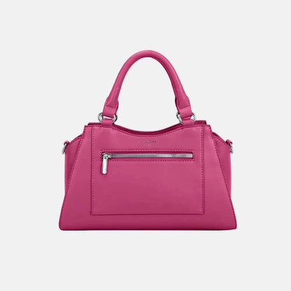 David Jones PU Leather Handbag Rose Red One Size