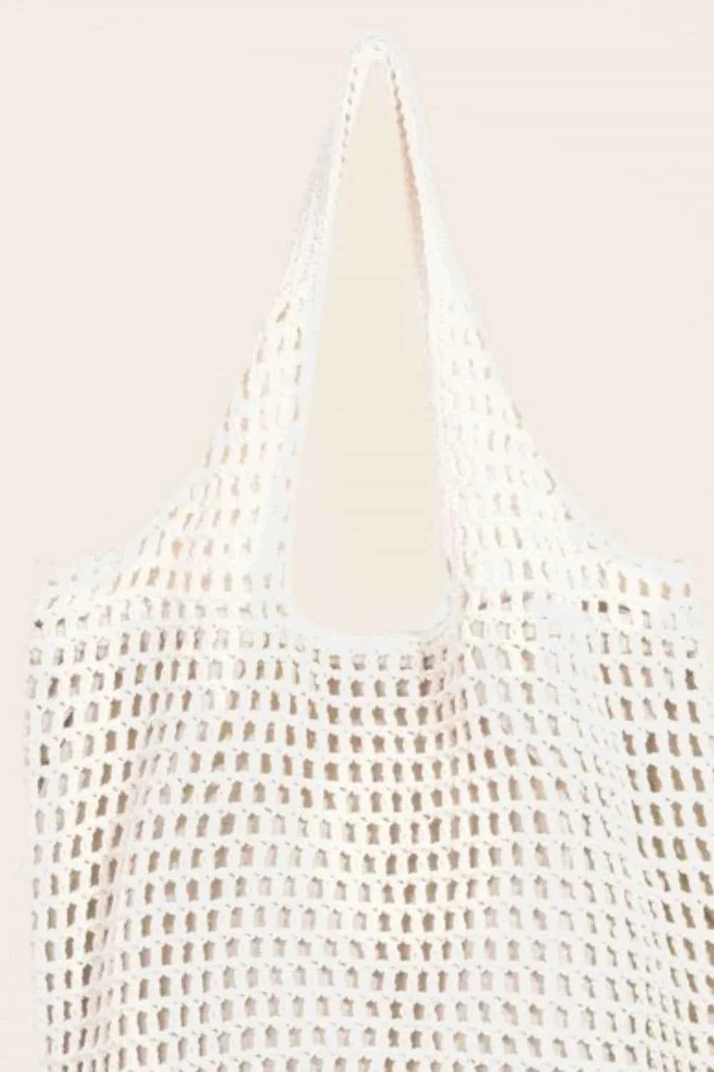 Fame Braided Mesh Hobo Shoulder Tote Bag