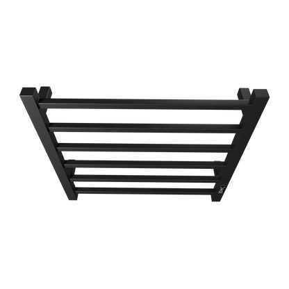 Towel Bliss 6-Bar Electric Heated Towel Rack with Timer - Wall-Mount, Matt Black