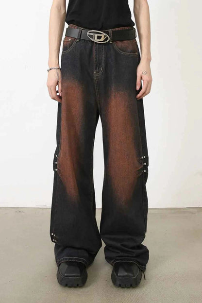Premium Men's Wide Leg Jeans Dark