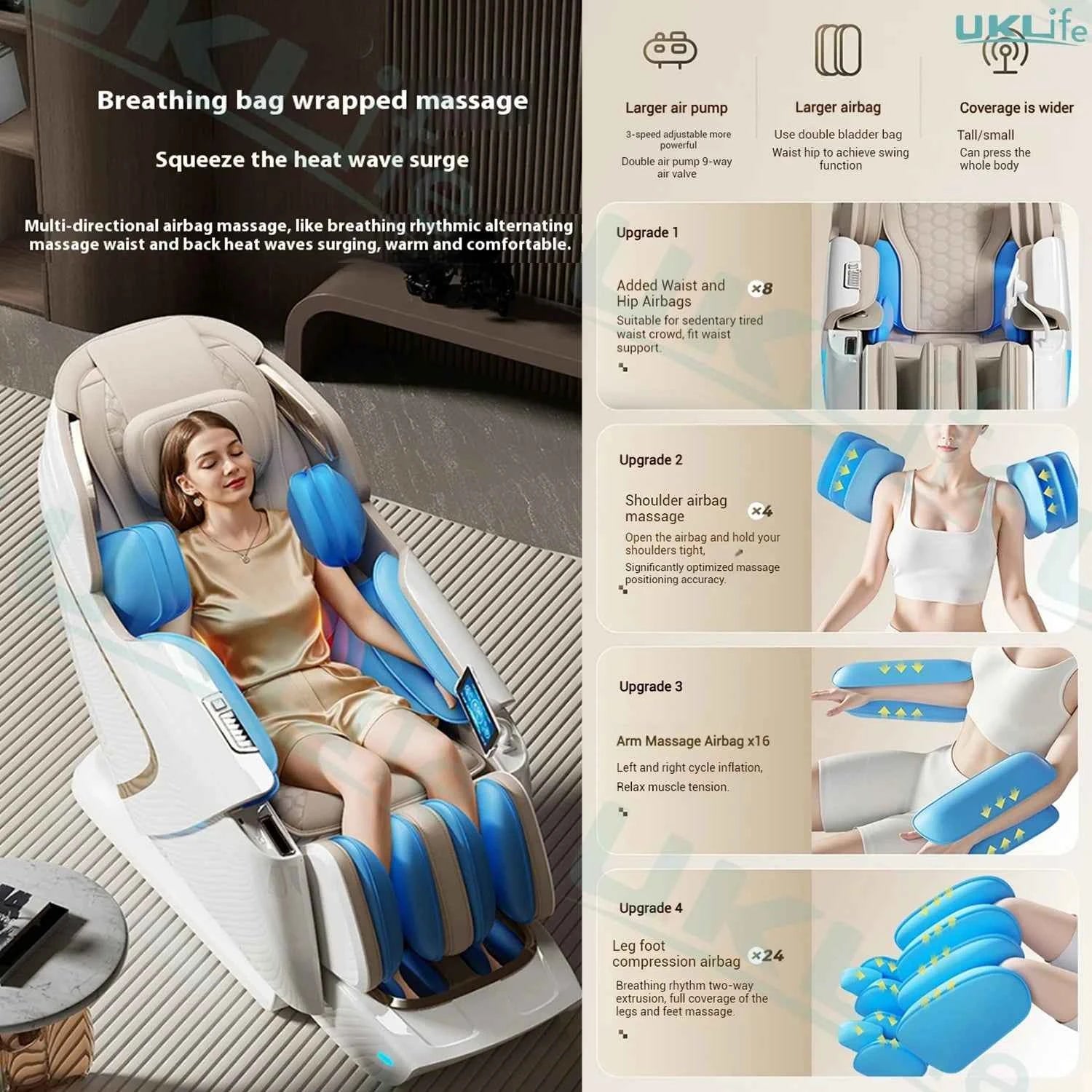 4D SL-Track Zero Gravity Massage Chair - Ultimate Relaxation Experience