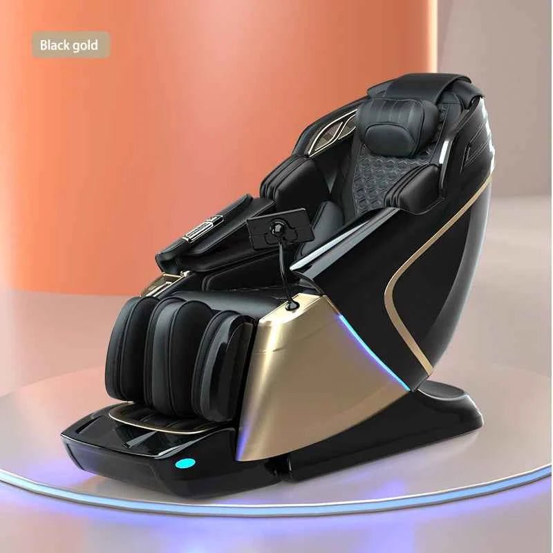 4D SL-Track Zero Gravity Massage Chair - Ultimate Relaxation Experience Black gold