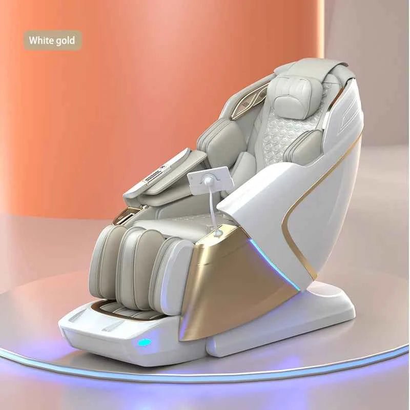 4D SL-Track Zero Gravity Massage Chair - Ultimate Relaxation Experience white gold