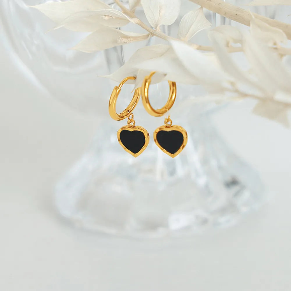 Heartfelt Elegance: Top-Rated 18K Gold-Plated Heart Drop Earrings