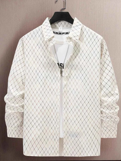Men's Full Size Button Up Long Sleeve Shirt Plus Size