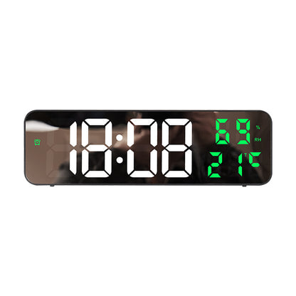Digital Wall Clock - 9 Inch, USB Plug-in, LED Display - Perfect for Home or Office Green
