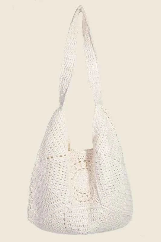 Fame Braided Panels Hobo Shoulder Tote Bag