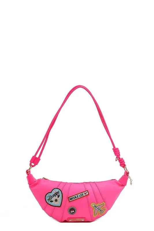 Nicole Lee USA Color Patch Croissant Bag