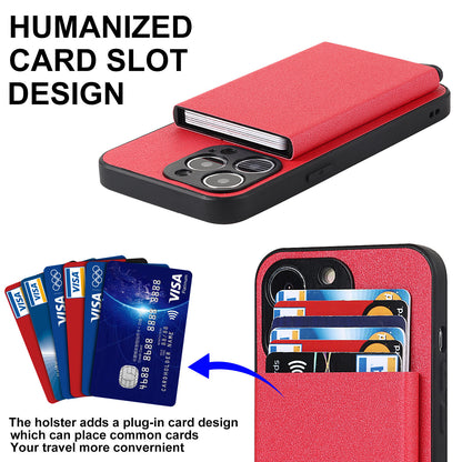 Suitable for iPhone 14 PROMAX plug-in phone case Apple 11 aluminum alloy wallet phone case IP13 protective case